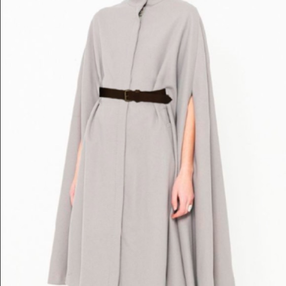 Alexander McQueen Jackets & Blazers - $4790 Alexander Mcqueen Belted Grey Cape Coat